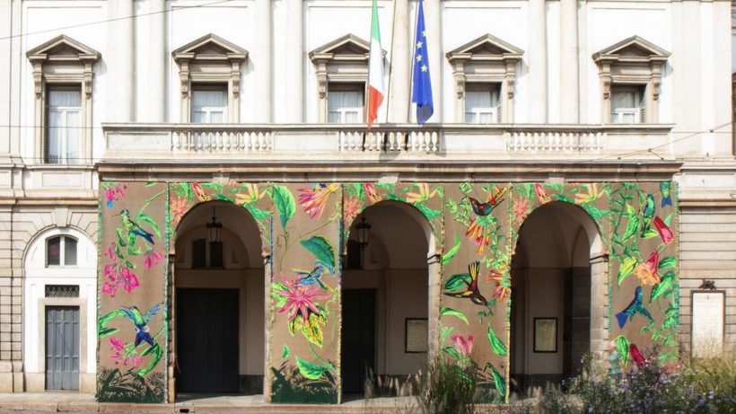 Teatro alla Scala di Milano, a recycled plastic tapestry